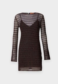 SHORT DRESS - Jumper dress - rust/black