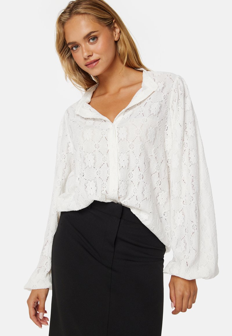 HelenCC Button Blouse white