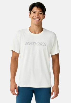 Brooks, DASH REFLECTIVE SHORT SLEEVE - Sports T-shirt - bone reflective