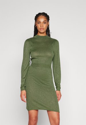 VININA DRESS - Gebreide jurk - four leaf clover detail/lurex