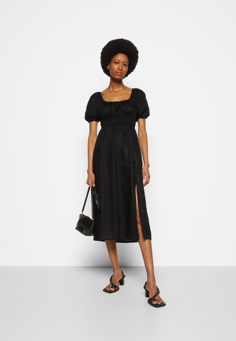 Damen Kleider | Faithfull the brand TERINA MIDI DRESS Freizeitkleid plain black/schwarz - IB53379 Damen Kleider | Faithfull the brand TERINA MIDI DRESS Freizeitkleid plain black/schwarz - IB53379