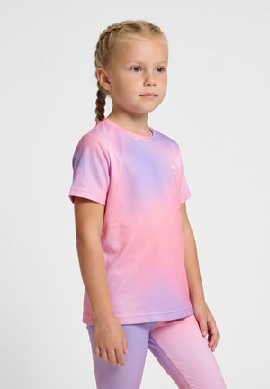 Hummel, HUMMEL HMLJR GRADIENT GYM T-SHIRT S/S - T-Shirt print - shell pink