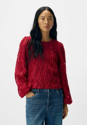 OBJLUCIE RE O-NECK - Pluus - karanda red