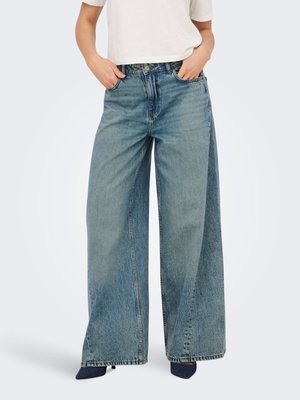 JDY MIT WEITEM  HOHE TAILLE  - Wide leg - medium blue denim
