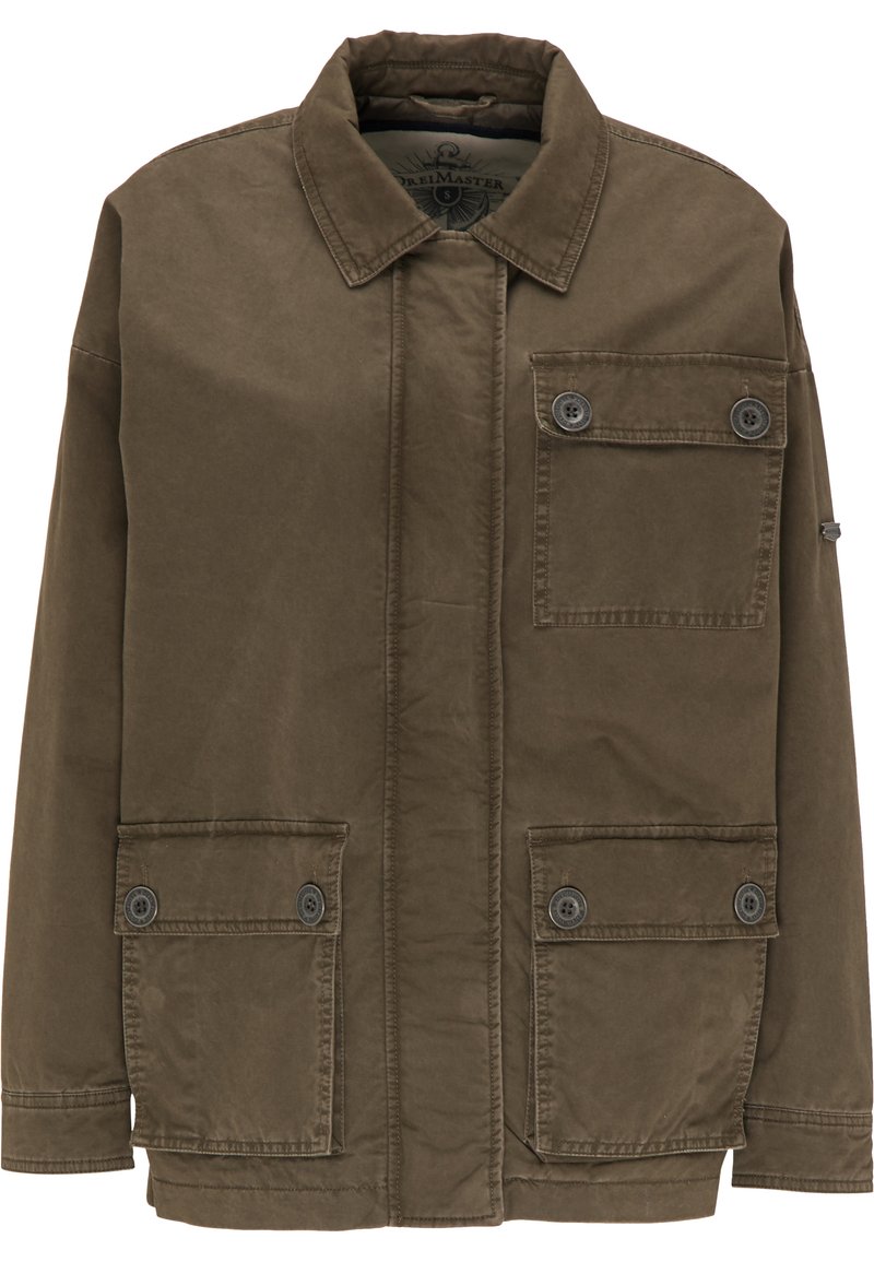 dreimaster Lichte jas olijfgroen
