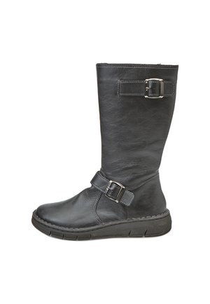 CASUAL  CON DOPPIA FIBBIA  - Stivaletti con la zeppa - nero