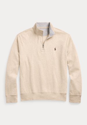 LUXURY JERSEY QUARTER-ZIP PULLOVER - Športni pulover - expedition dune heather