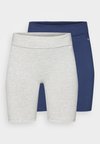 LOW RISE SHORTS WITH FOLD OVER WAISTBAND - Κολάν - dark blue/mottled light grey