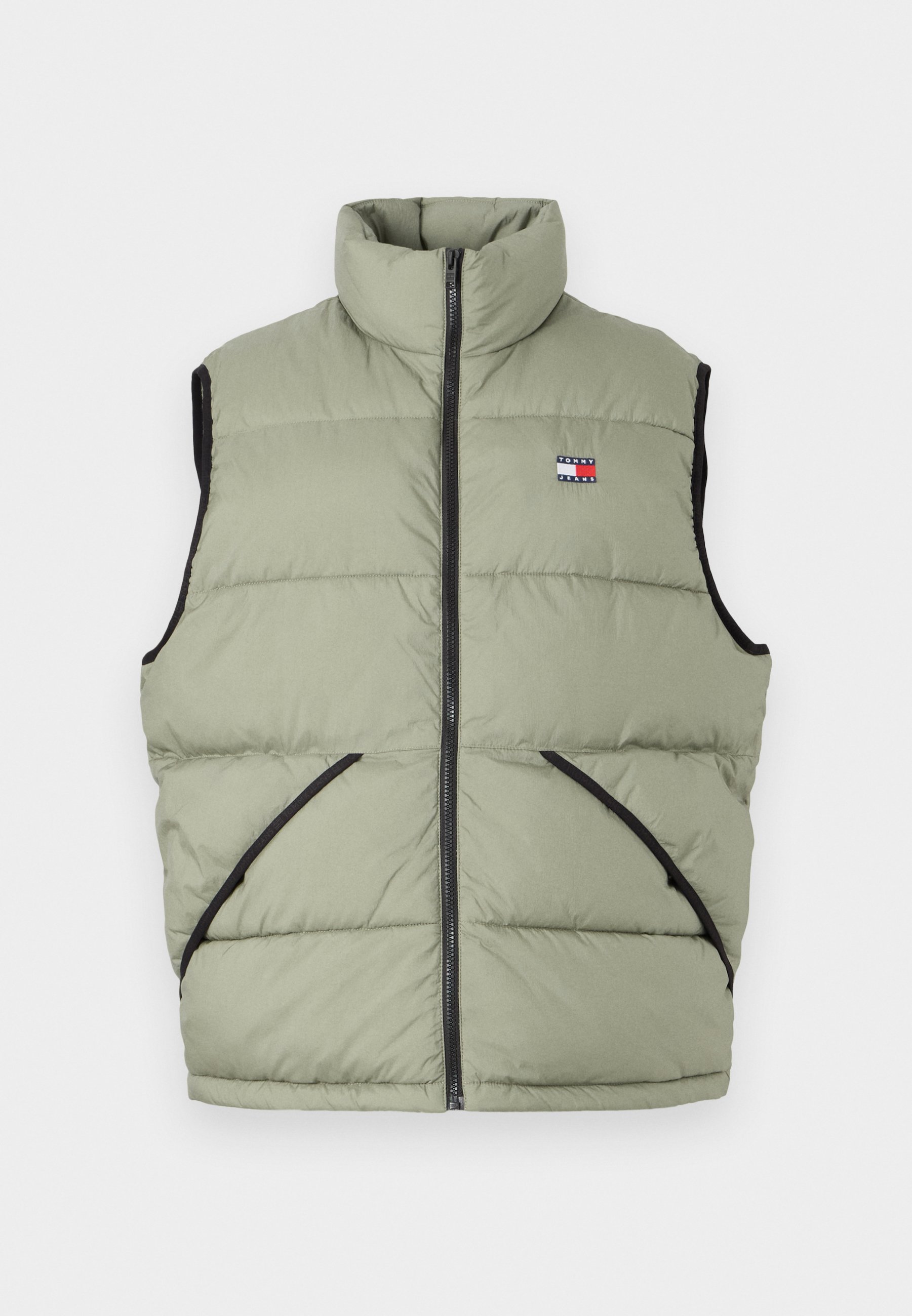 Tommy Jeans VAIL PUFFER VEST - Waistcoat - utility sage/olive