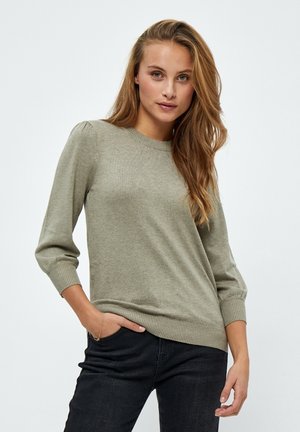 MIMERSIN KNIT TEE - Jumper - wood smoke melange