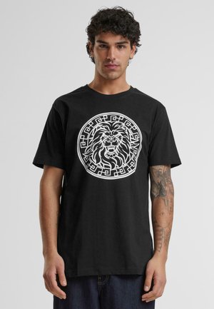 Mister Tee LION FACE - Nyomott mintás póló - black