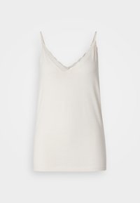 VICORALLA V NECK SINGLET - Topper - eggnog