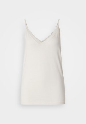 VILA, VICORALLA V NECK SINGLET - Débardeur - eggnog
