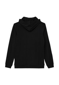 s.Oliver LONGSLEEVE MIT SCHRIFTPRINT - Mikina s kapucí - schwarz