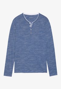 SPACE DYE LONG SLEEVED HENLEY TOP - Μπλούζα με μακριά μανίκια - blue