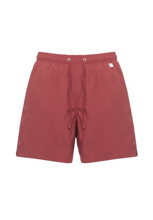 Costume da bagno color ruggine con vita elastica e coulisse regolabile sul davanti.