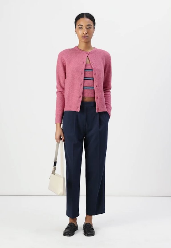 SHORT CARDIGAN - Cardigan - rose wine2