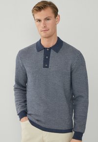 Hackett London - Poloshirt - blue print Miniatuurafbeelding 1