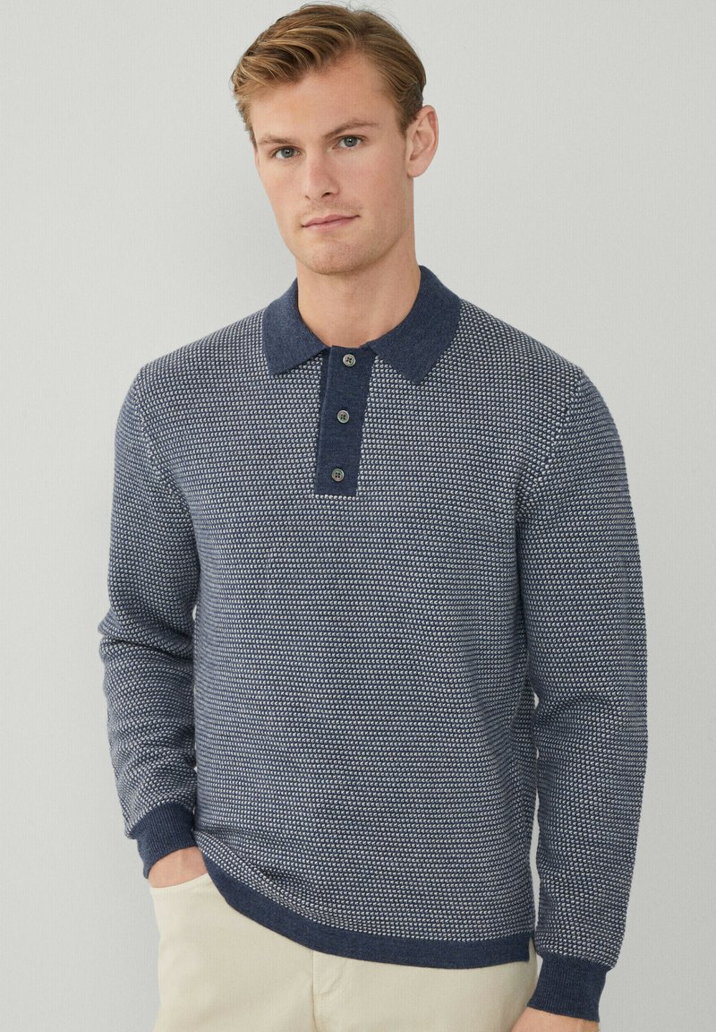 Hackett London - Poloshirt - blue print, Vergroten