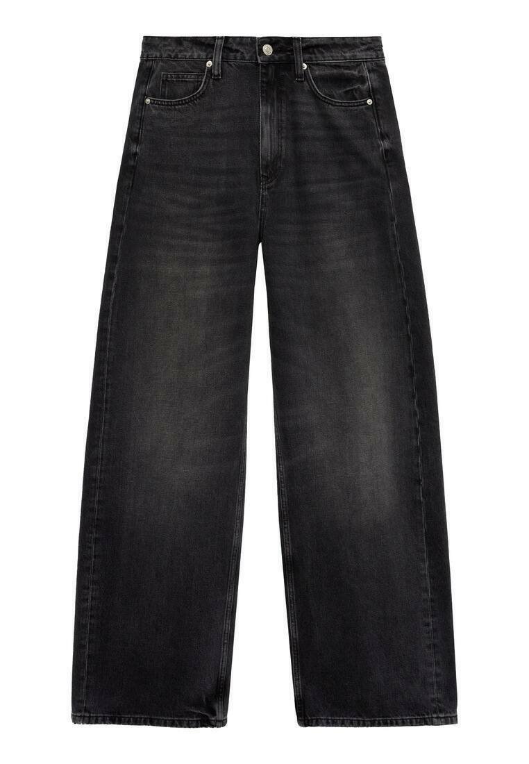 Mango Relaxed fit jeans zwart denim/blackdenim