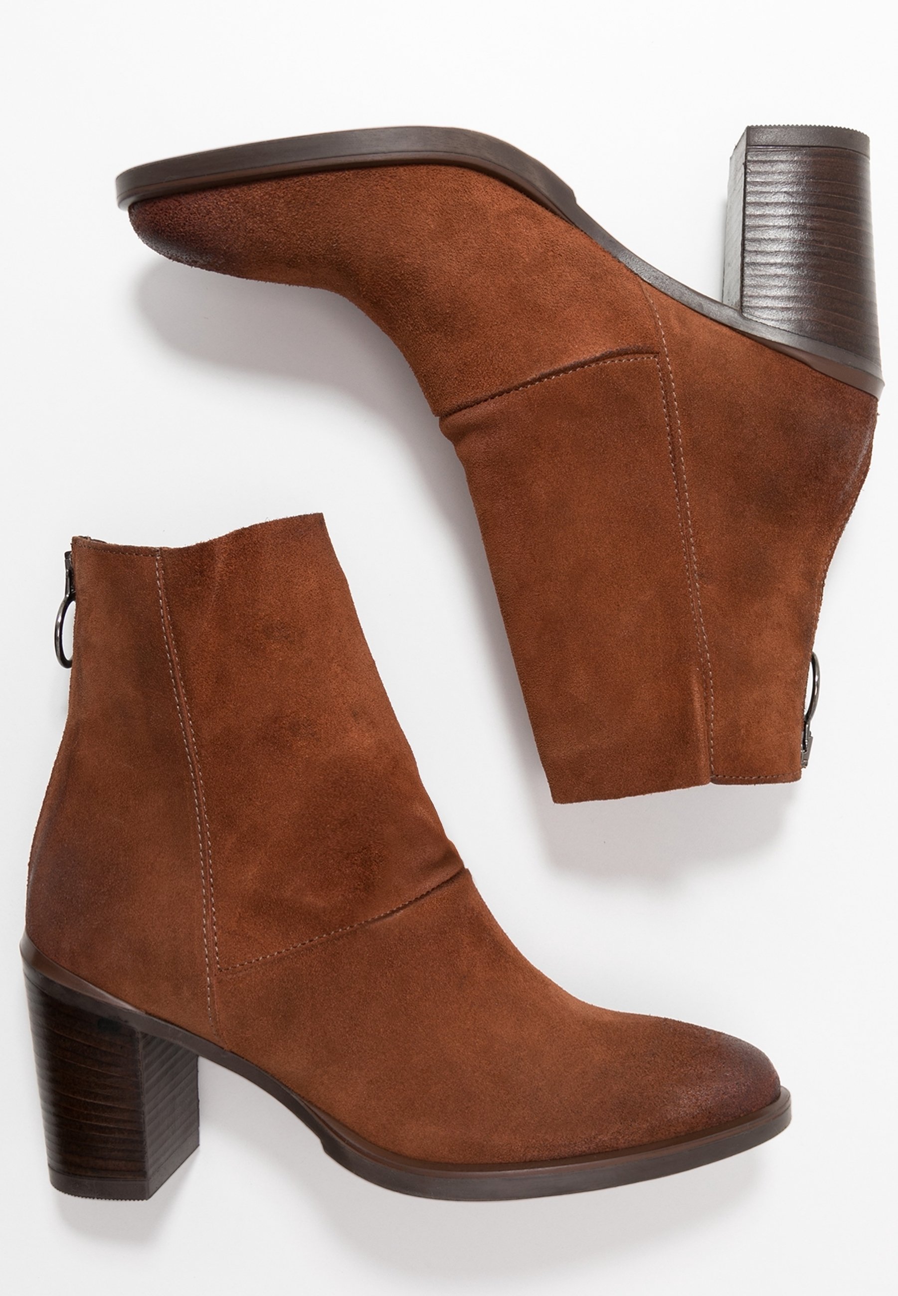 MJUS Korte laarzen - cognac - (Pre-owned) - Zalando.nl
