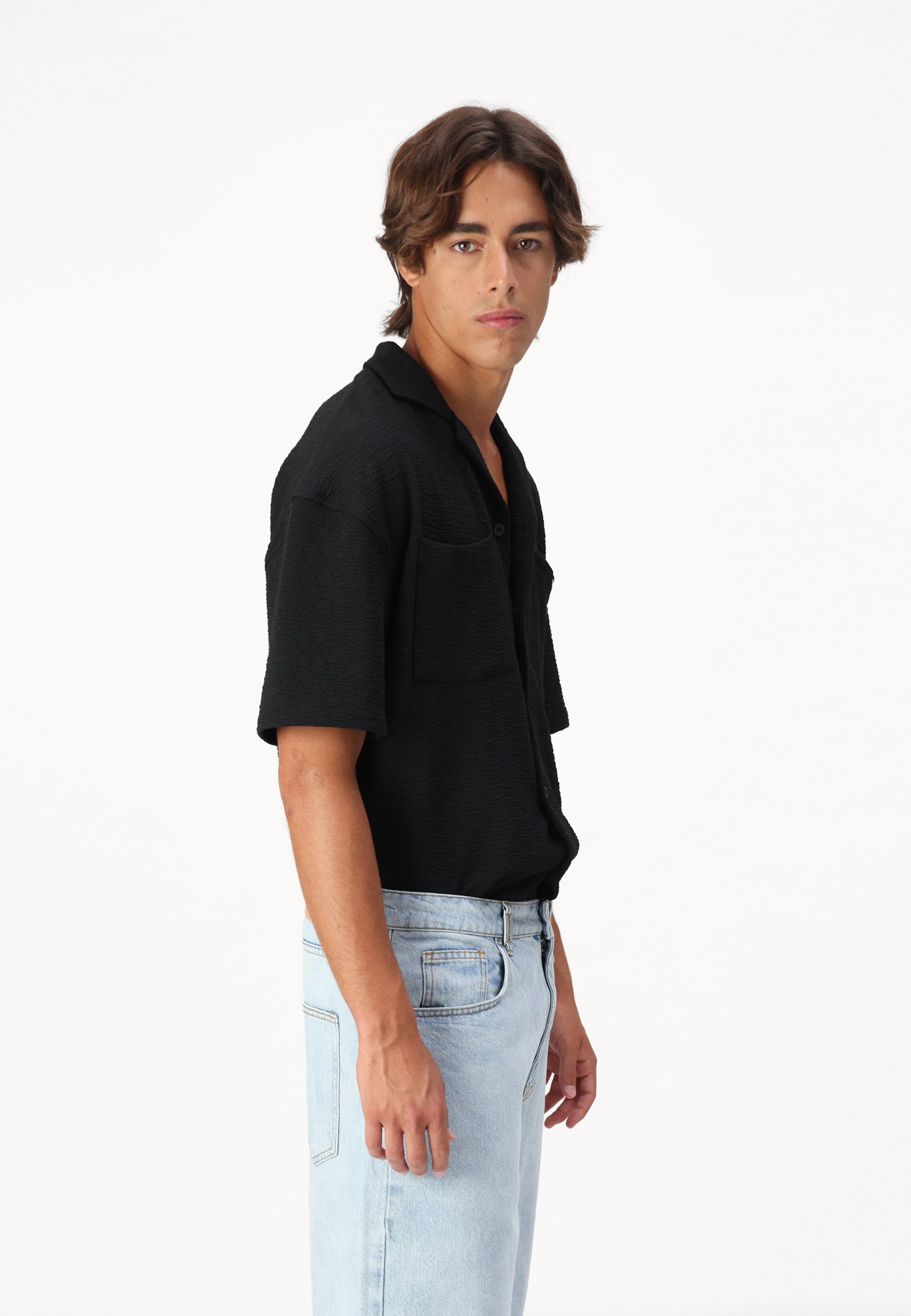 2Y Studios JUNAN BASIC - Denim shorts - light blue/blue denim