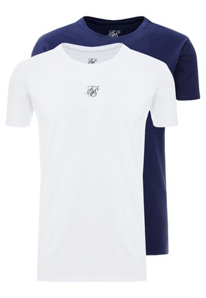2 PACK - Jednoduché tričko - white & navy