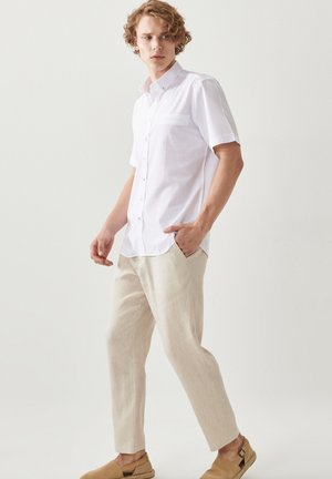 JACK & JONES Jprriviera Linen Trouser Slim Fit Sn herenkostuumbroek, Beige/pasvorm: slim fit, 52