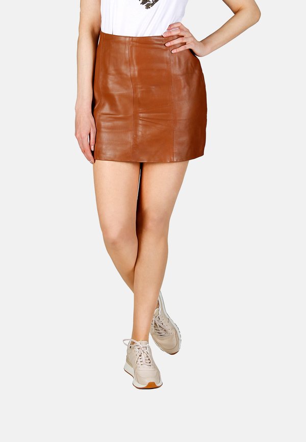 ALLORA - Minirock - cognac