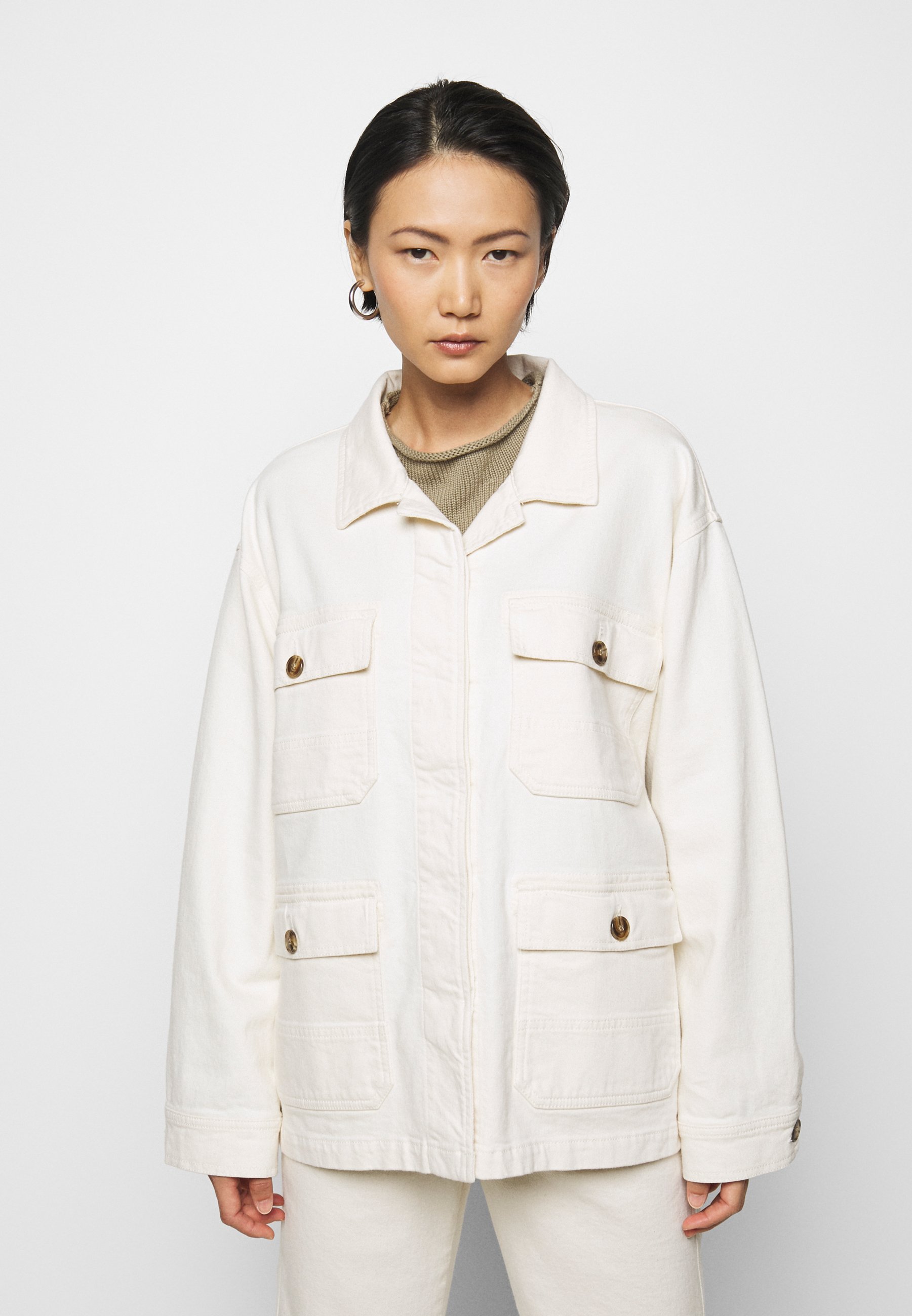 CLOSED DEAR - Denim jacket - ecru/off 