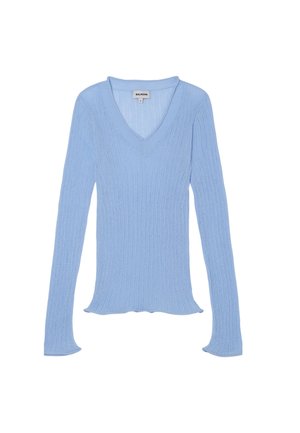 Balmohk, Ribbed Sweater - Striktrøje - light blue