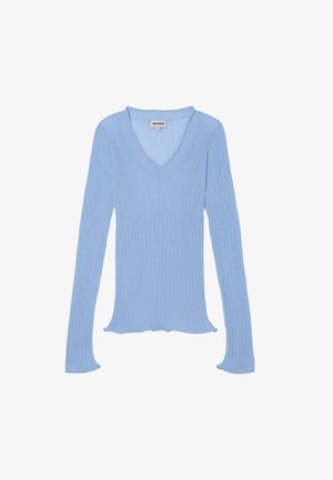 Balmohk, Ribbed Sweater - Striktrøje - light blue