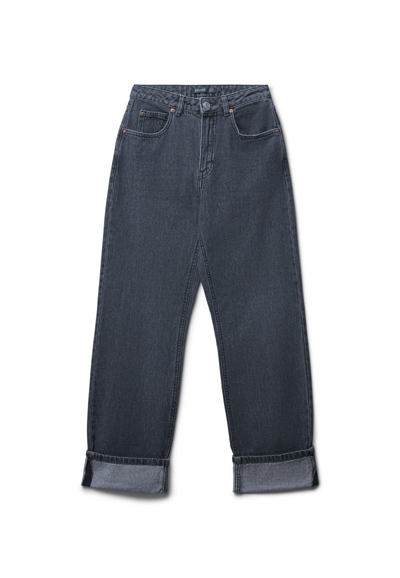 Calliope CON RISVOLTO Jeans baggy nero denim
