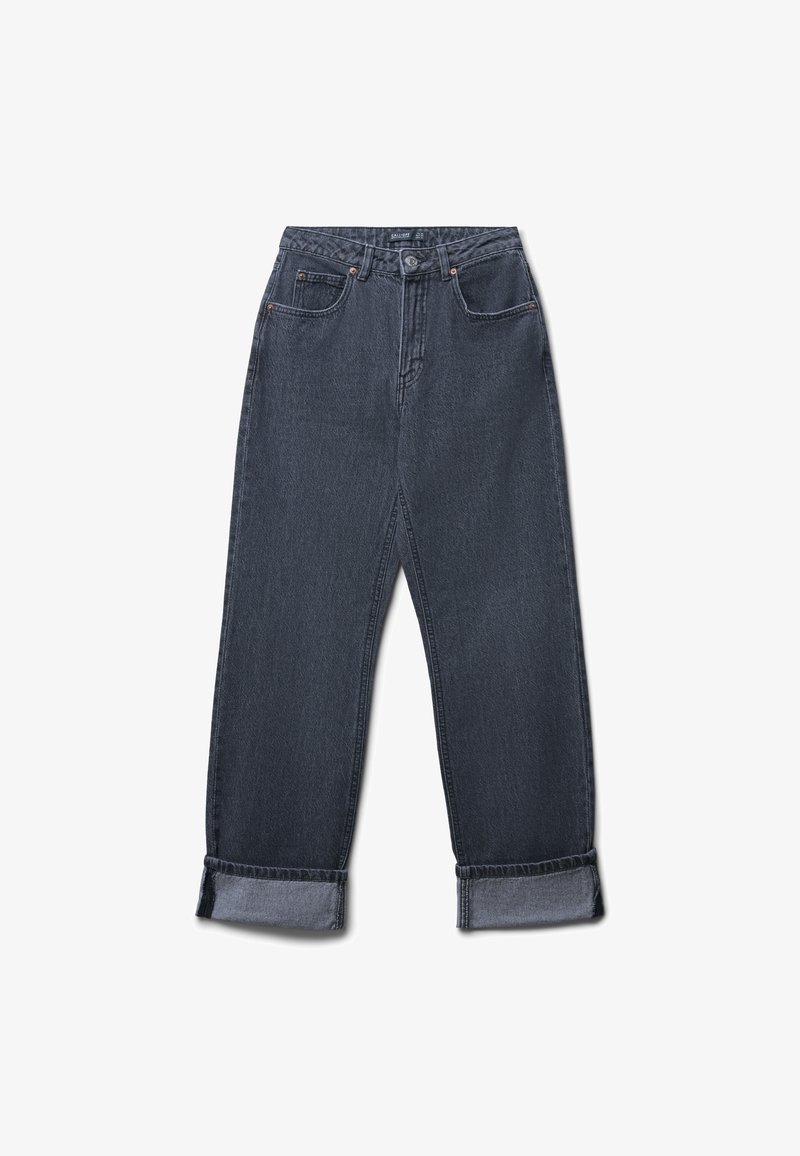 Calliope CON RISVOLTO Jeans baggy nero denim