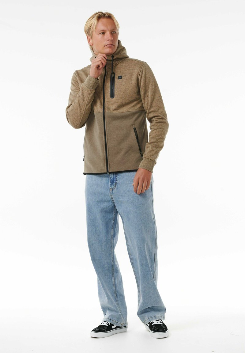 Rip Curl Sweater met rits bruin