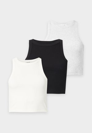 Even&Odd, 3 PACK - Top - black/white/grey