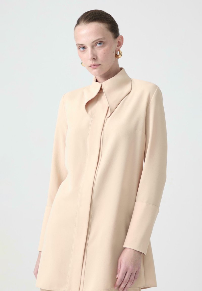 Touché Privé - SEQUIN DETAILED - Blúzka so zapínaním na gombíky - beige, Zväčšiť