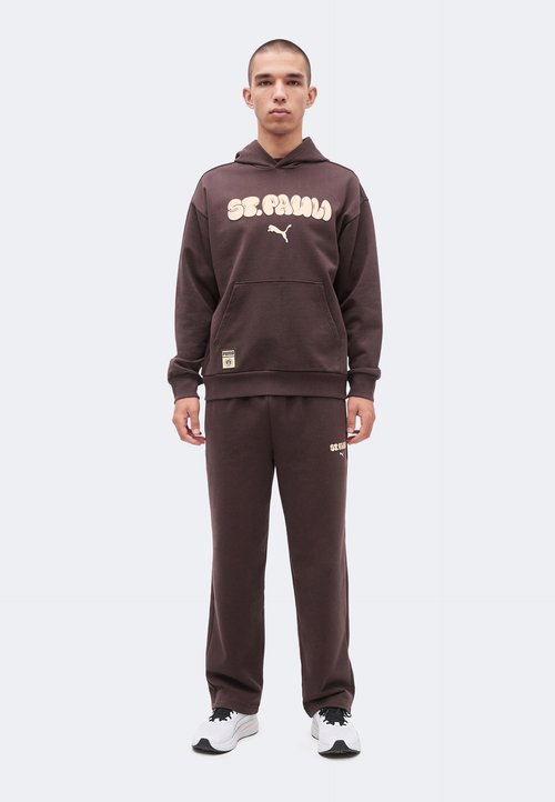 PUMA FC ST PAULI GRAPHIC HOODIE - Club wear - chocolate brown/beige — photo 2