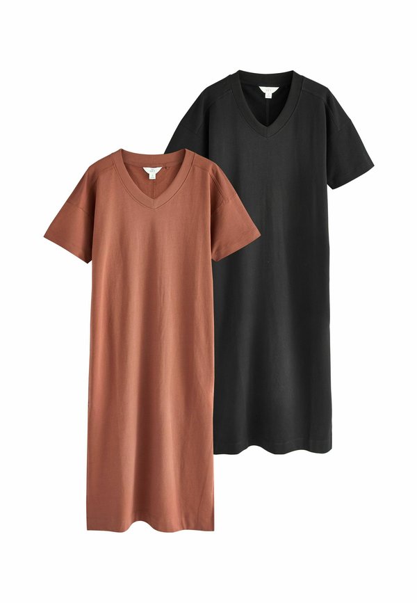 REGULAR FIT - 2 PACK V-NECK   - Freizeitkleid