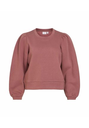 VILA, LONG SLEEVED SWEATSHIRT VEVERA ROUND NECK - Sweater - rose brown