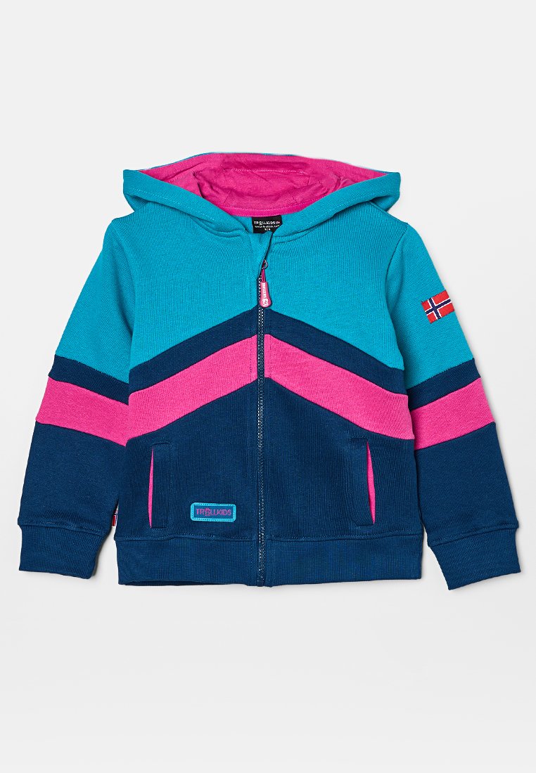 Trollkids Sweater met rits blauw Trollkids Sweater met rits blauw