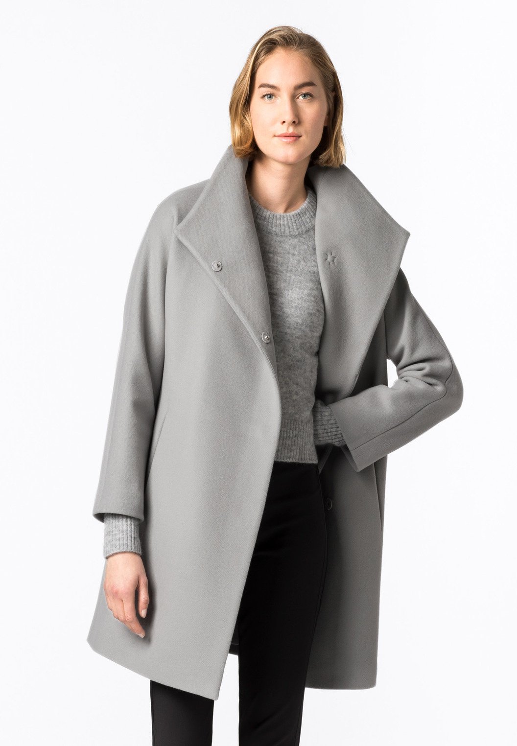 HALLHUBER Mantel hell silber melangezilverkleurig Desires Trui grey melangezilverkleurig Zalando.nl