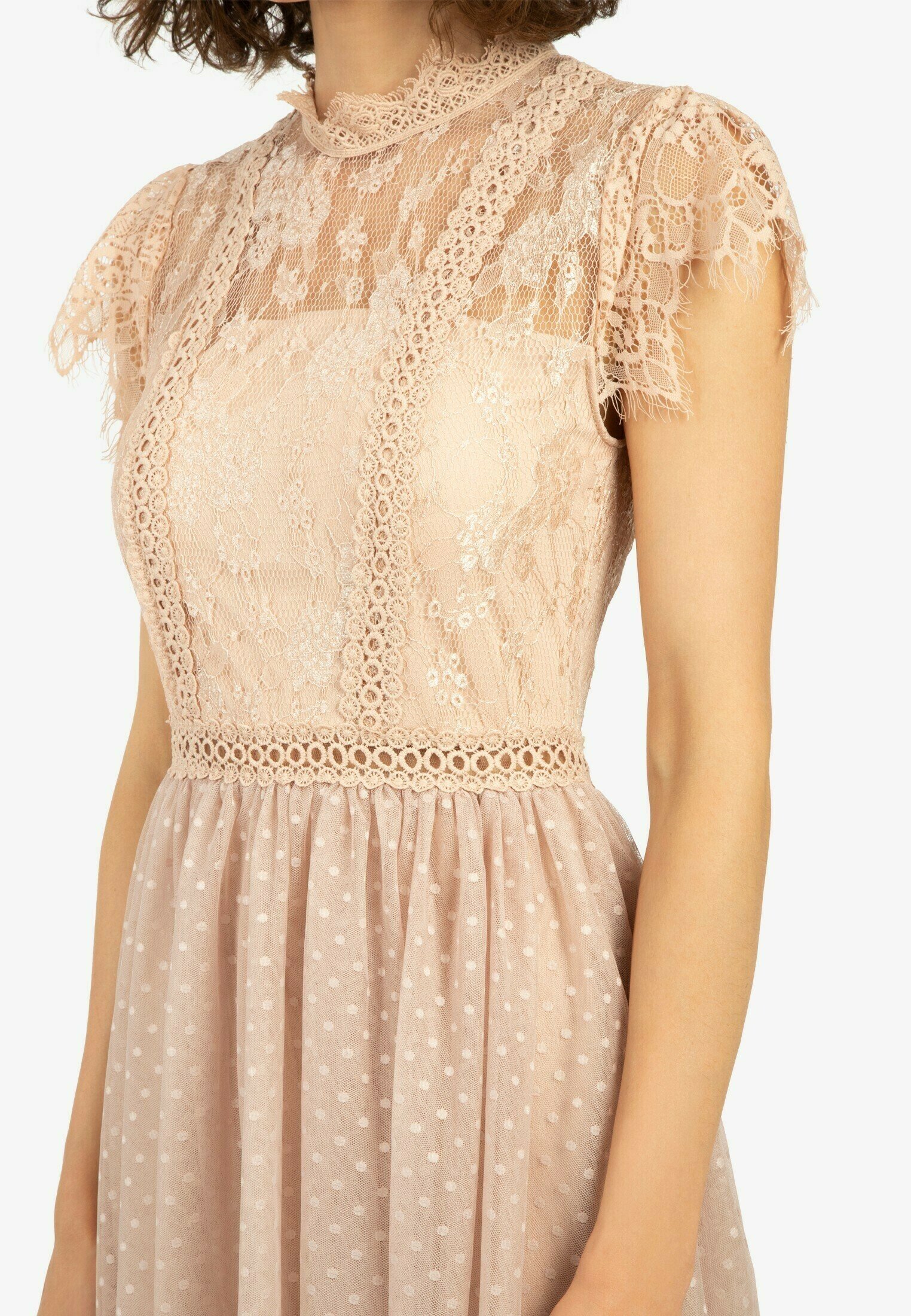 Apart Cocktailkleid Robe De Soiree Beige Zalando Fr