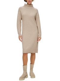 s.Oliver STEHKRAGEN - Gebreide jurk - sandfarben