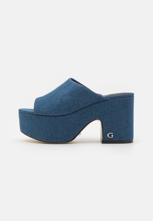 YAKI - Slip-ins med hög sula - blue