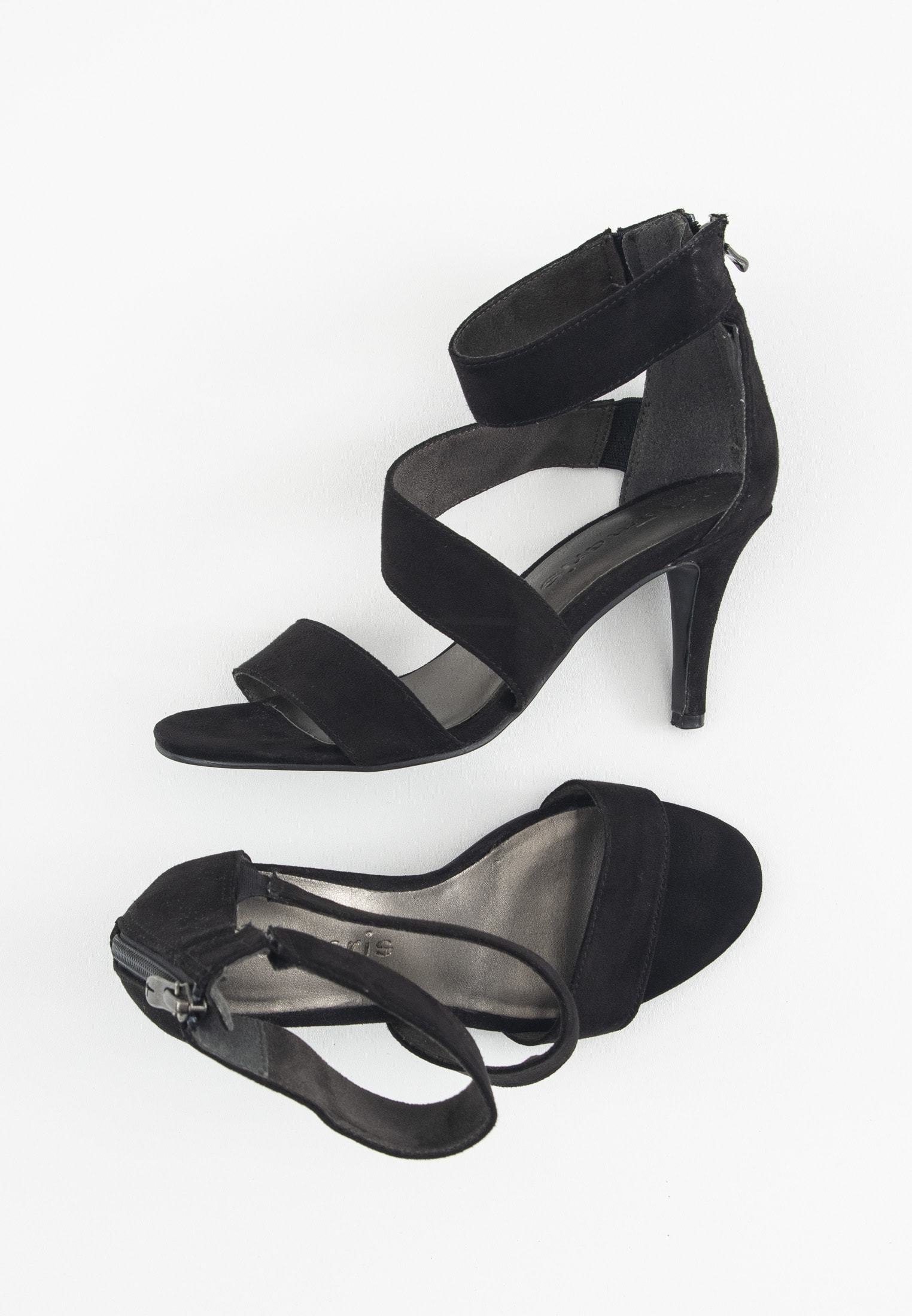 Tamaris Sandalen met enkelbandjes - black/zwart - (Pre-owned) - Zalando.nl