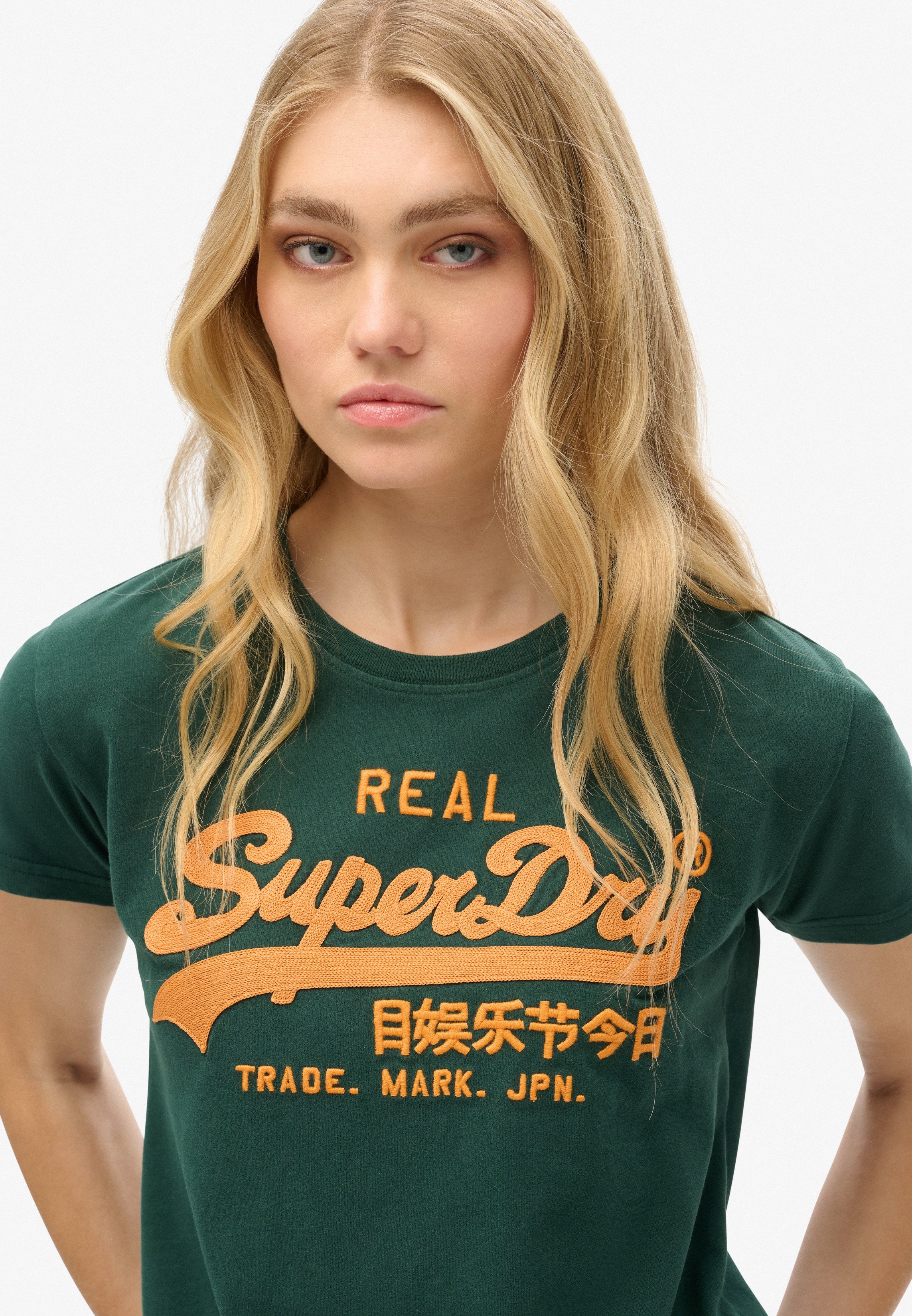 Superdry EMBROIDERED VINTAGE LOGO - Print T-shirt - enamel