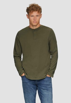 HENLEY  - Longsleeve - olivgrün