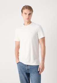 Calvin Klein Jeans HEAVY REGULAR  - Jednoduché tričko - ivory