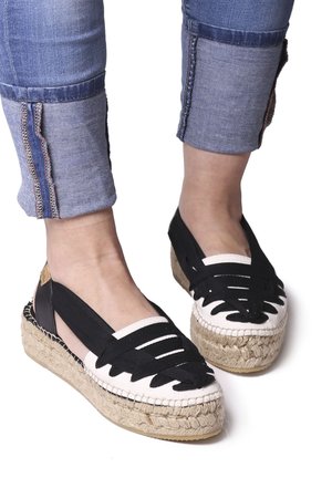 Espadrile - black/white